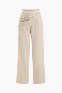 solid asymmetrical trousers